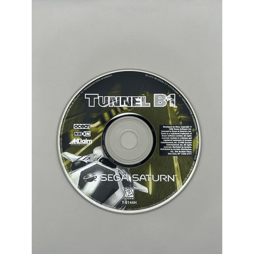 Tunnel B1 (Sega Saturn, 1997) Disc Only Free Shipping
